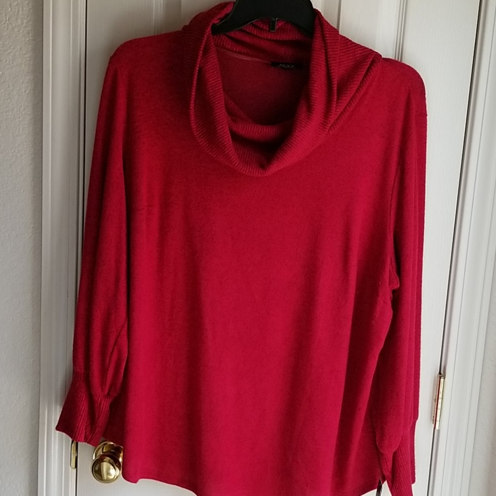 NWT ALYX CRANBERRY COWL SWEATER
